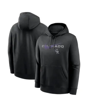 Men's Black Colorado Rockies Swoosh NeighborHOOD Nike Pullover Hoodie