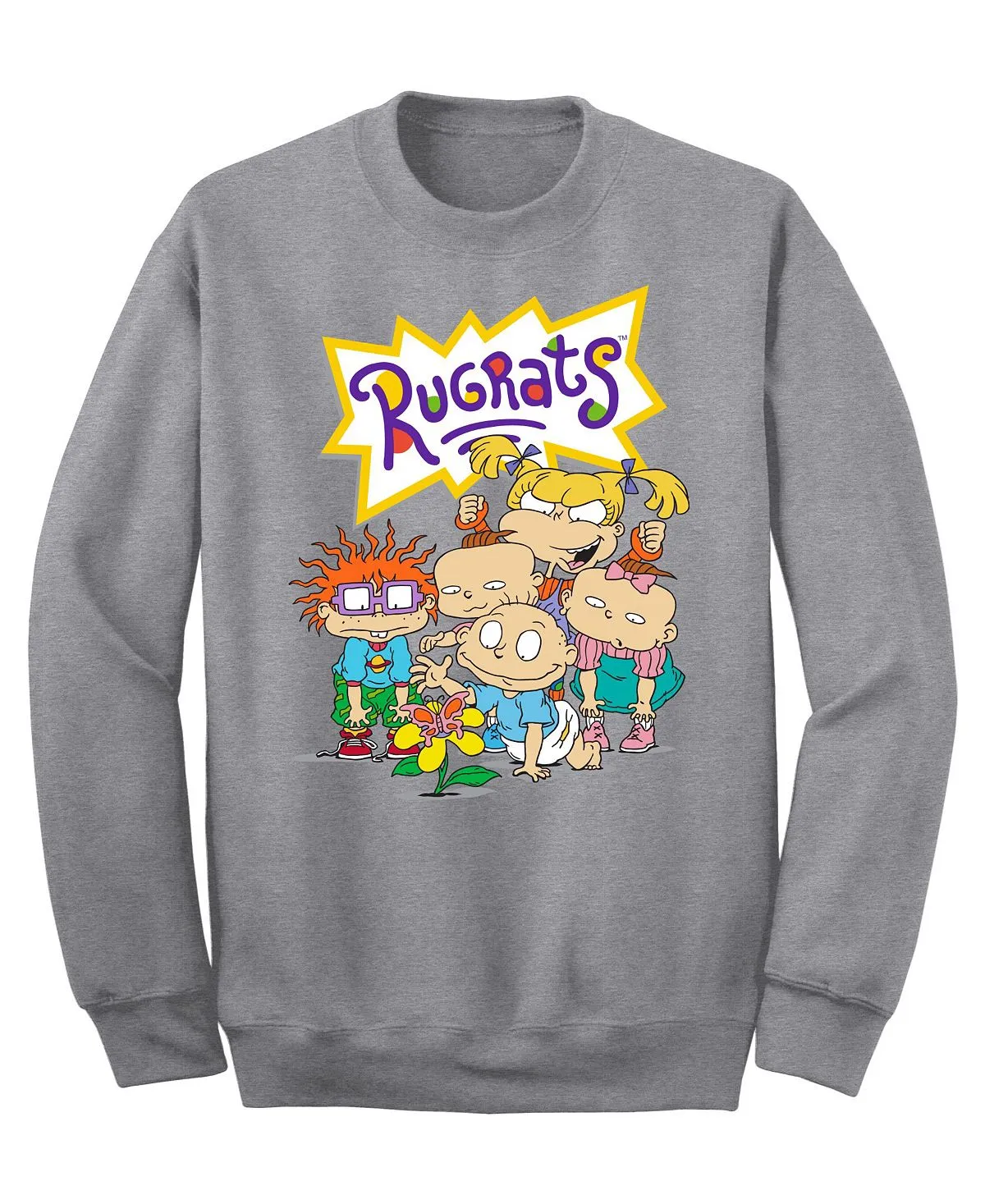 Men's fleece sweatshirt rugrats natural wonder crew AIRWAVES, multi