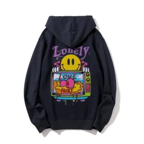 Mens LONELY LOVE HURT Graphic Hoodies