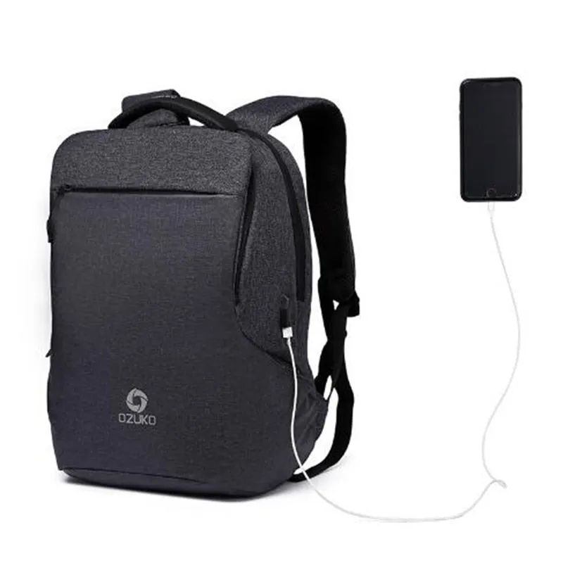 Men's Medium Modular Fashion 15" Laptop Backpack with USB Charging