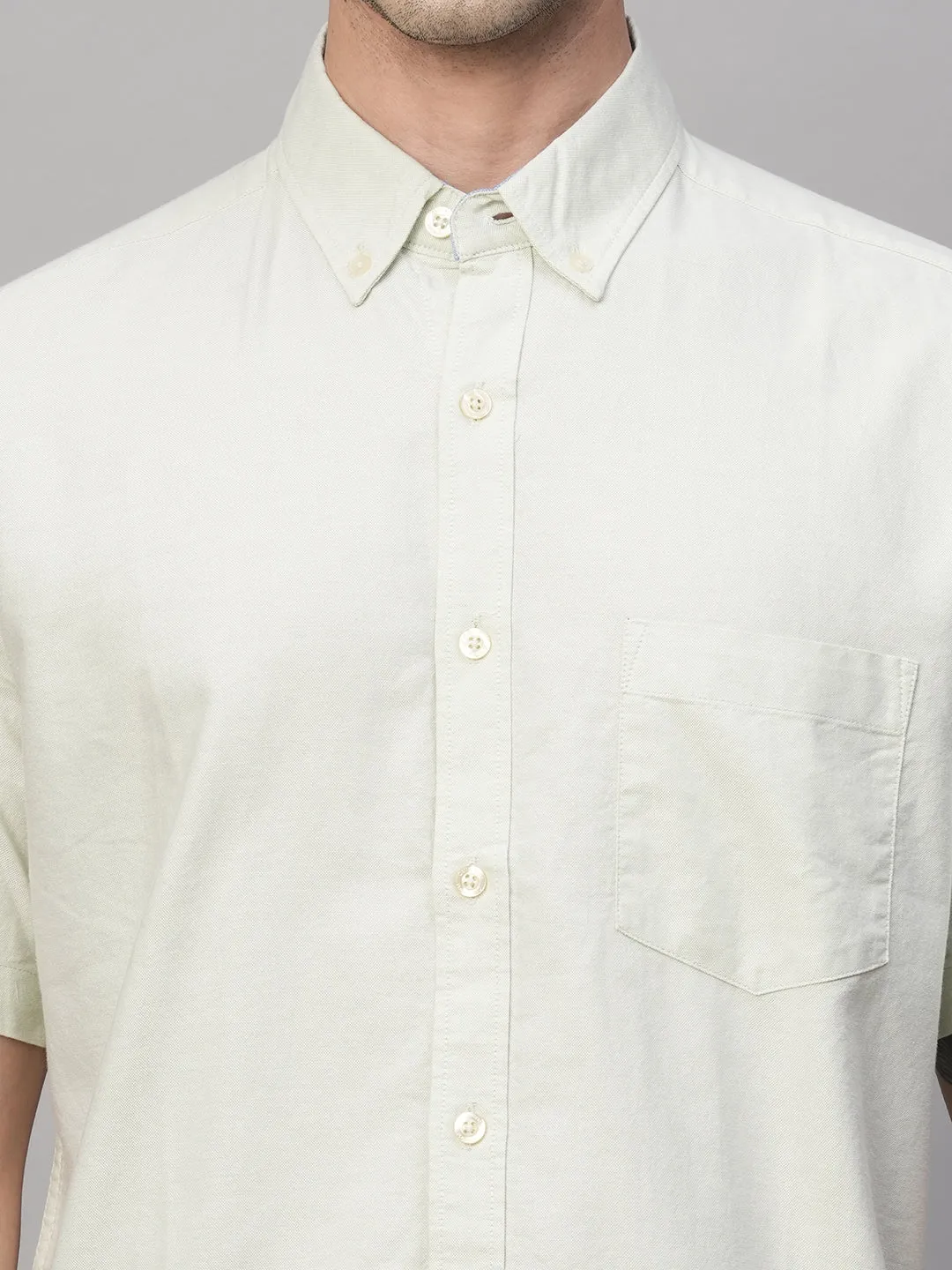 Men's Mint Oxford Cotton Regular Fit Shirts