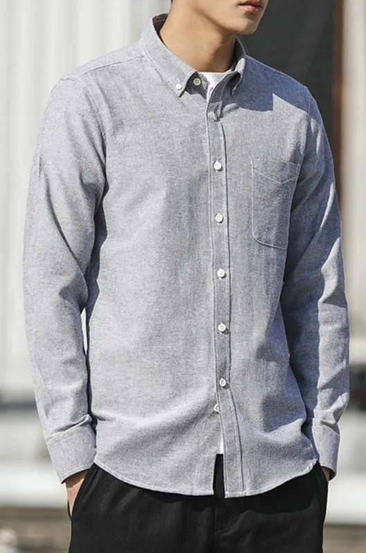 Men's Oxford Long Sleeve Casual Shirt