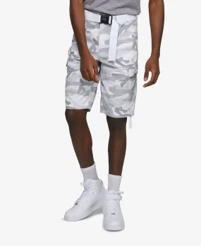 Men's recon-go cargo shorts with belt Ecko Unltd, white