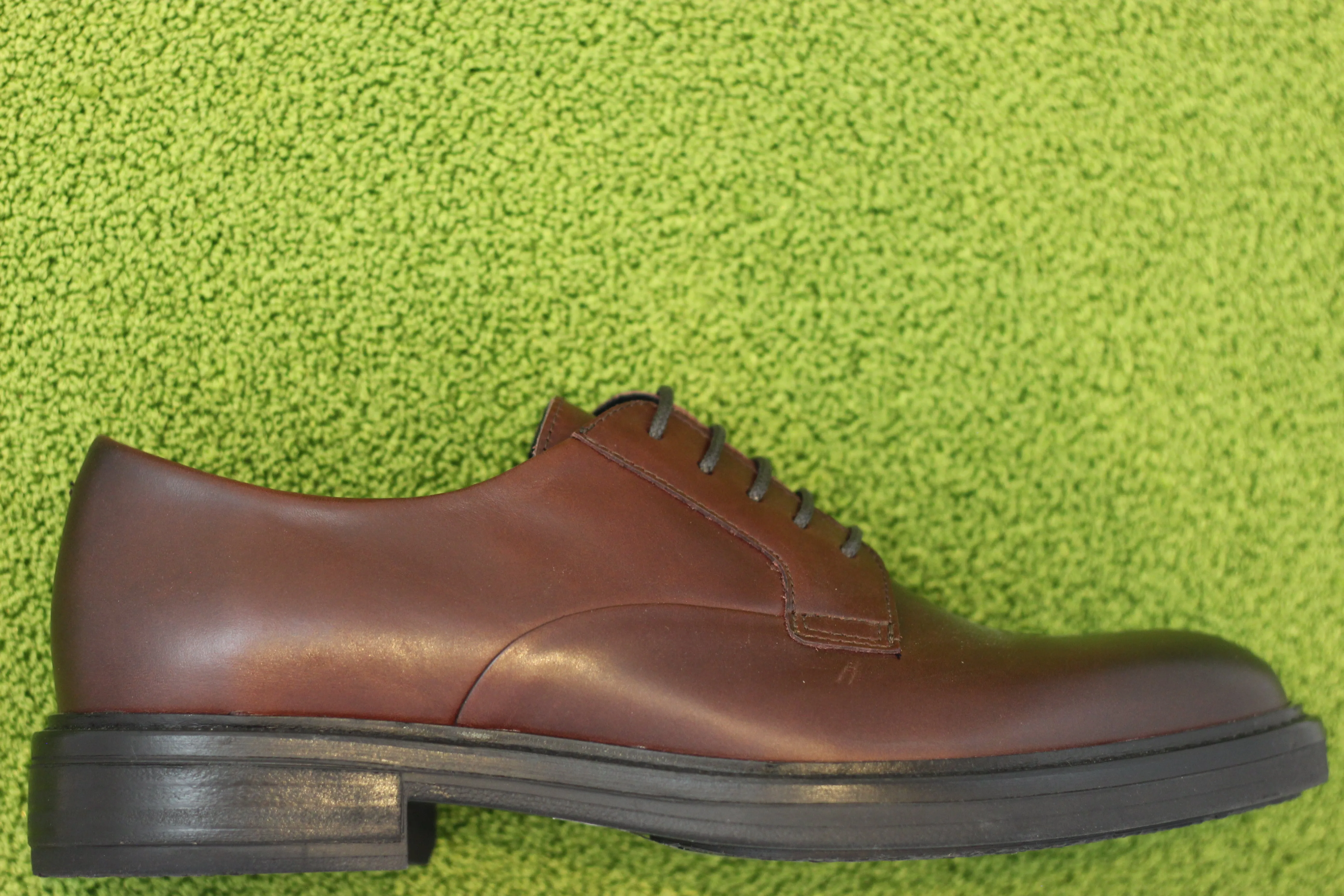 Mens Stanley Derby Oxford - Chestnut Leather