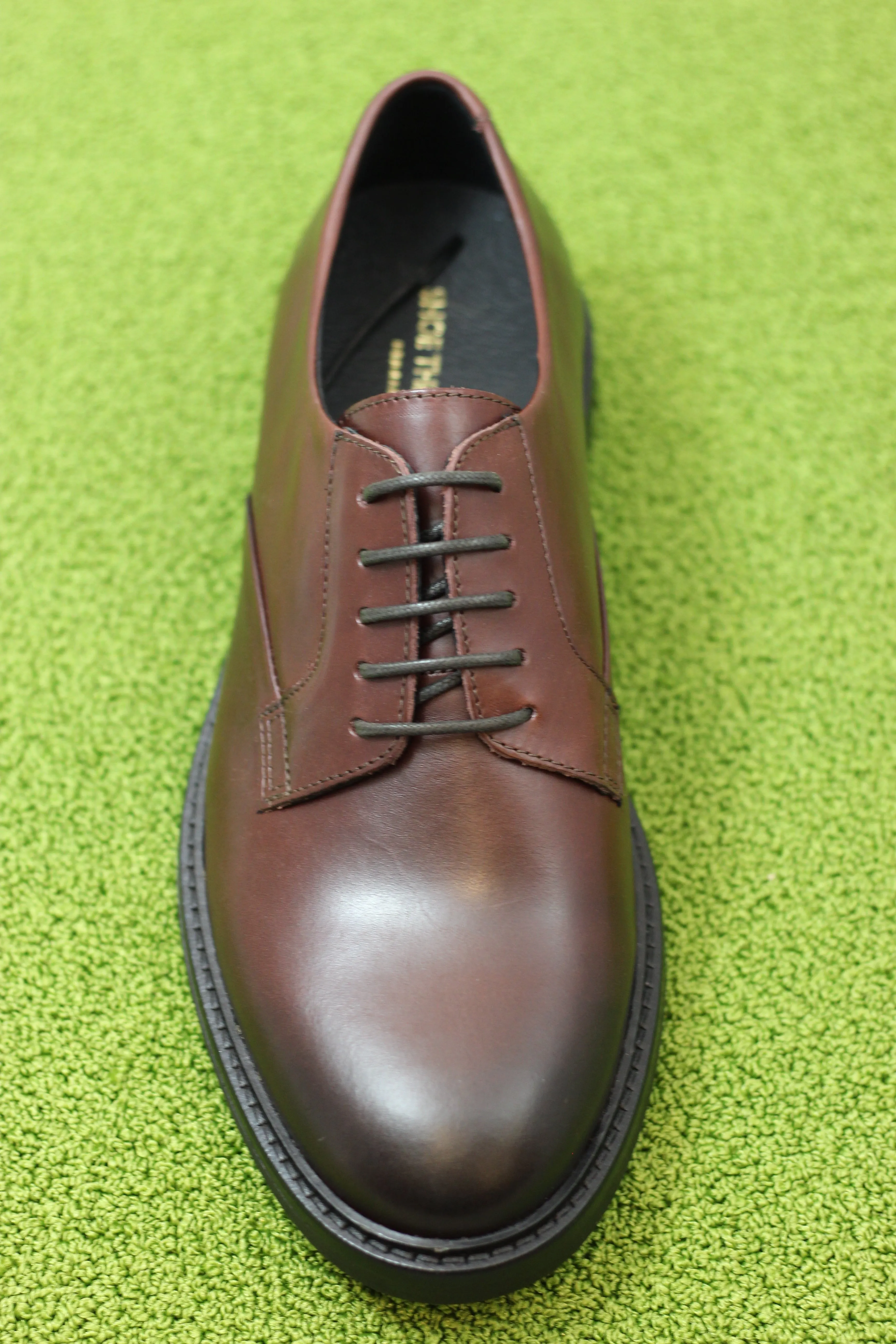 Mens Stanley Derby Oxford - Chestnut Leather