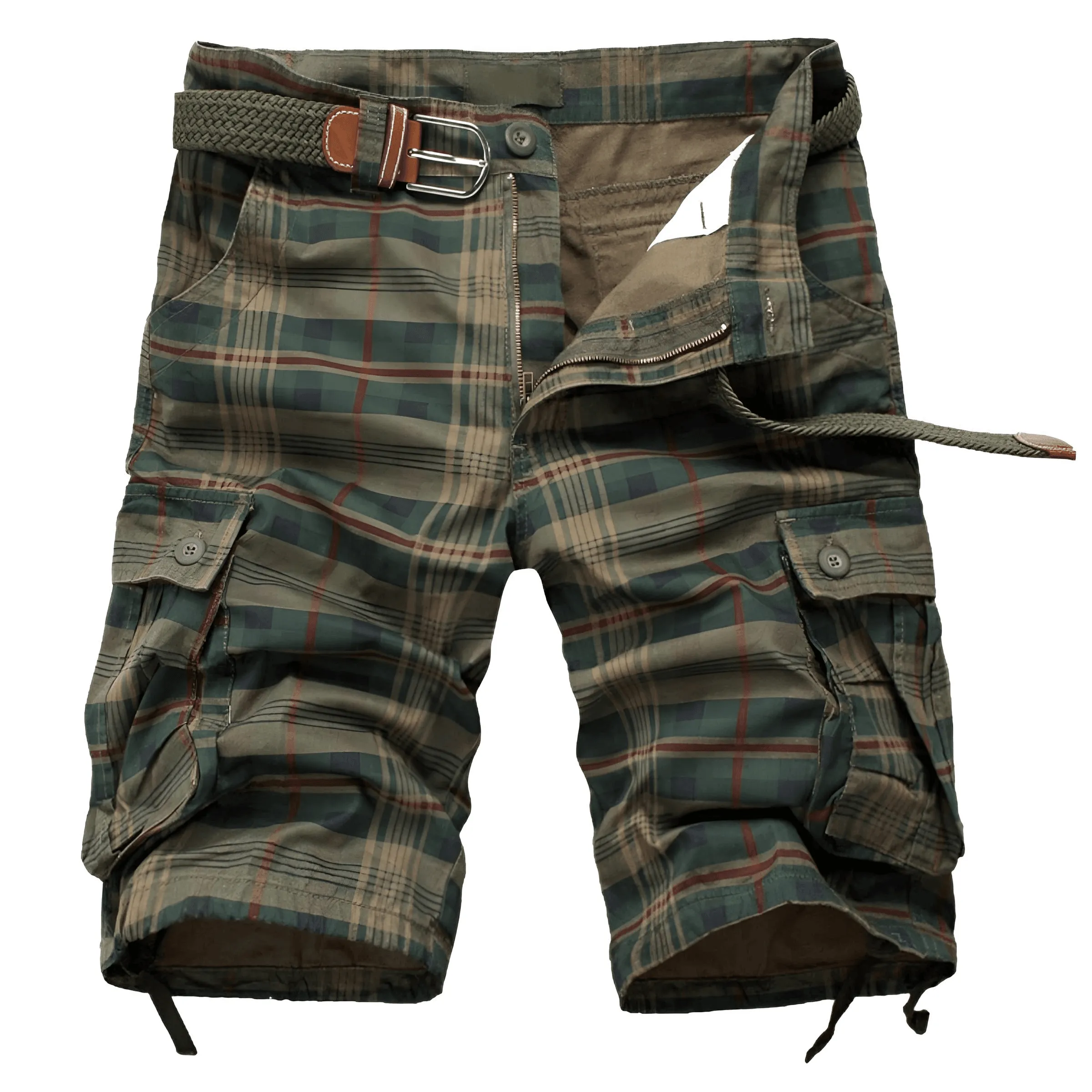 Men's Trendy Plaid Cargo Shorts