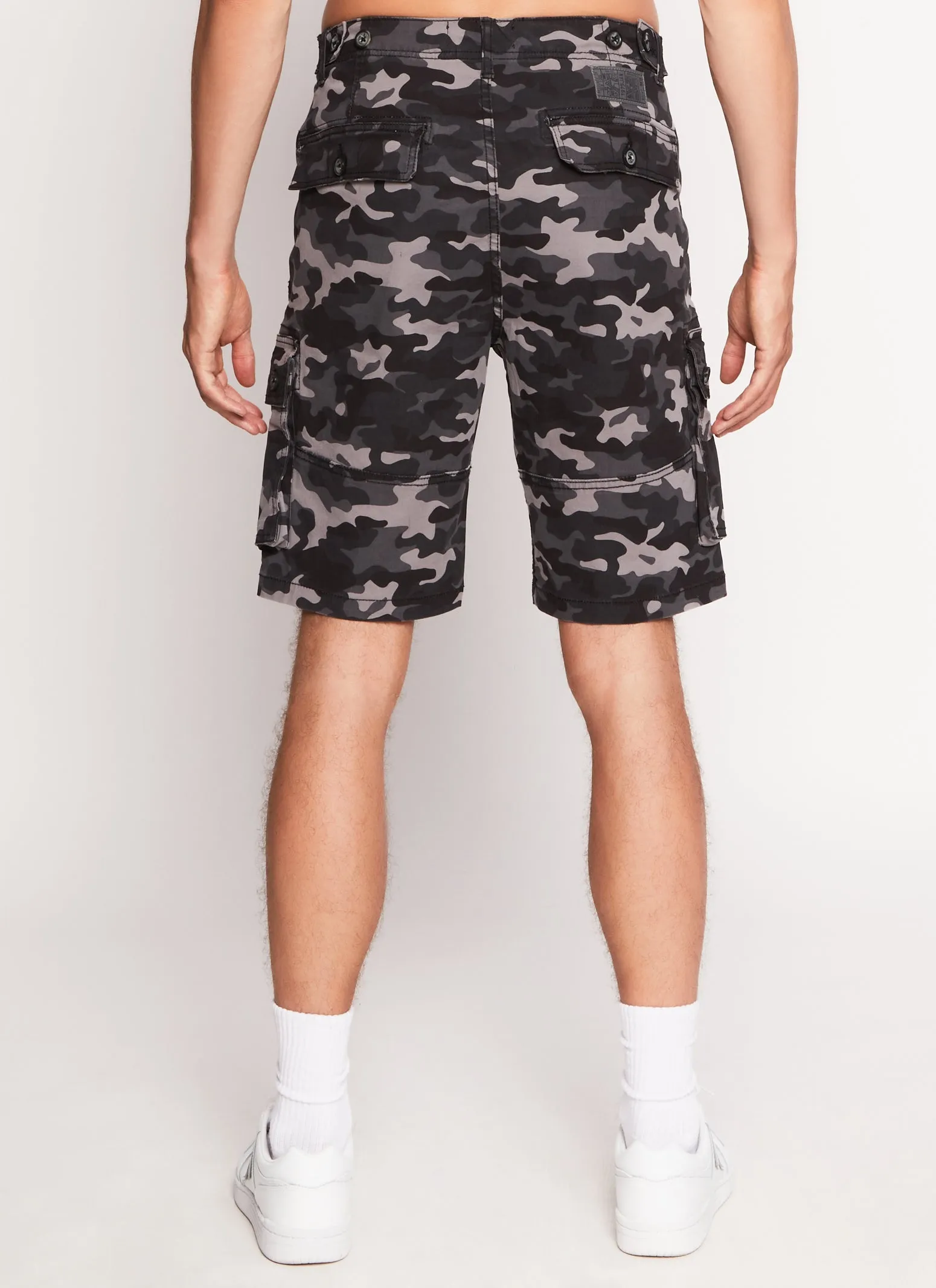 Mens Twill Camo Cargo Shorts