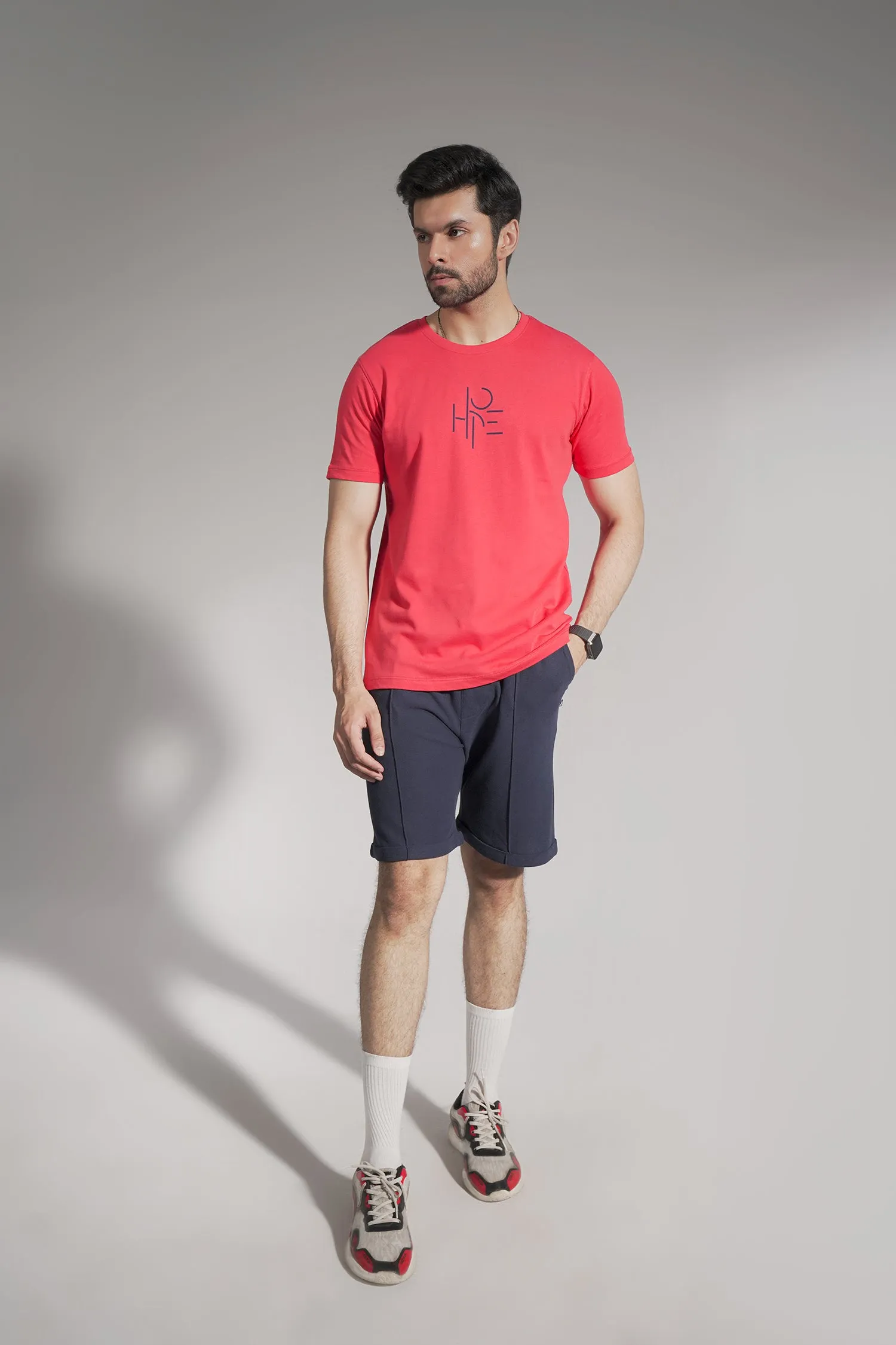 Navy Blue Men Pique Shorts