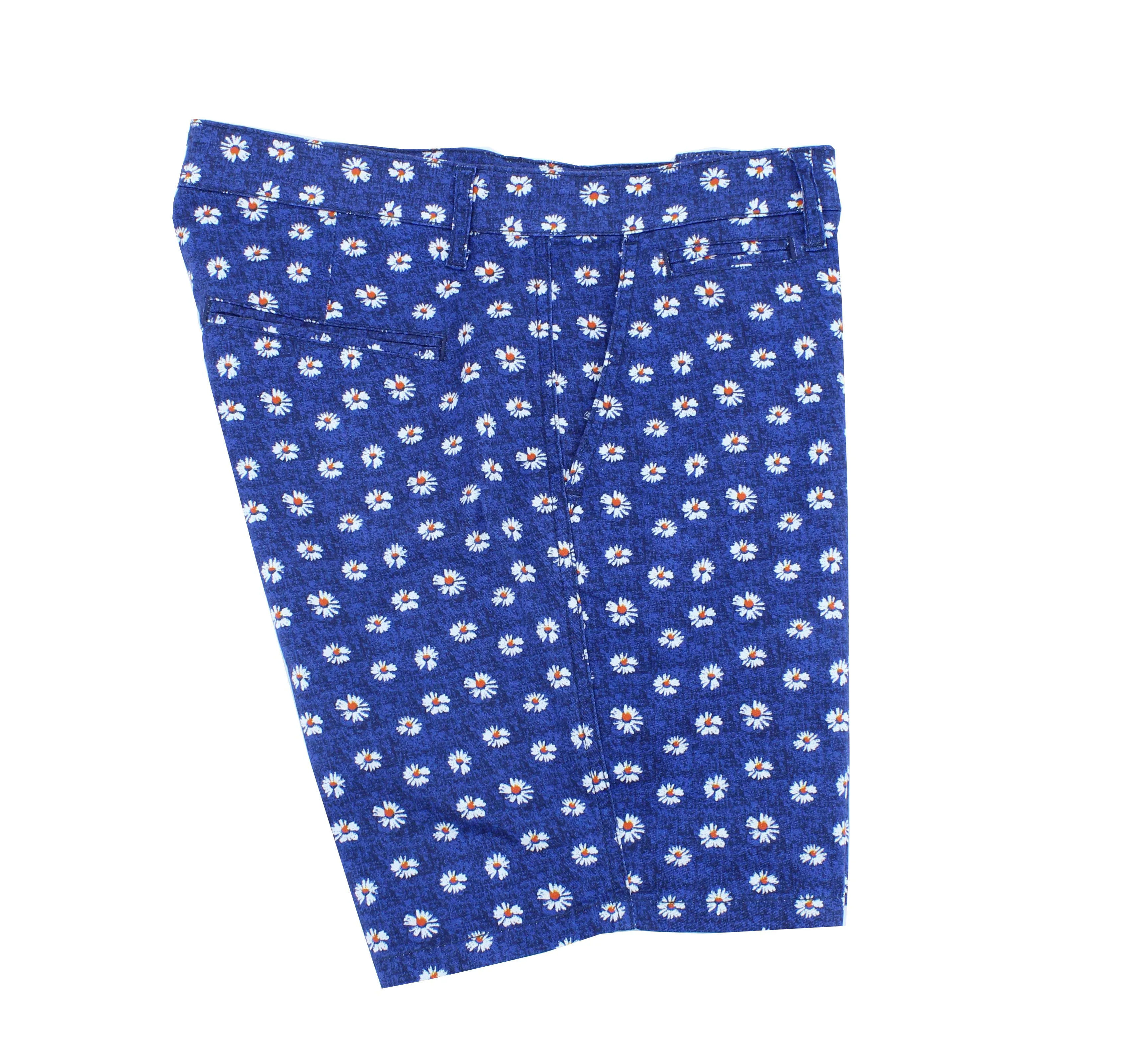 Navy Daisy Print Shorts