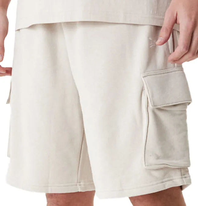 New Era Mens Essentials Cargo Short Stone White