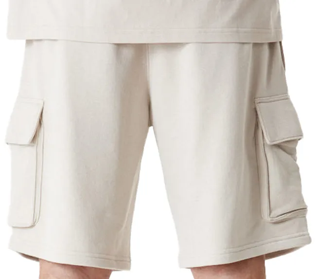 New Era Mens Essentials Cargo Short Stone White