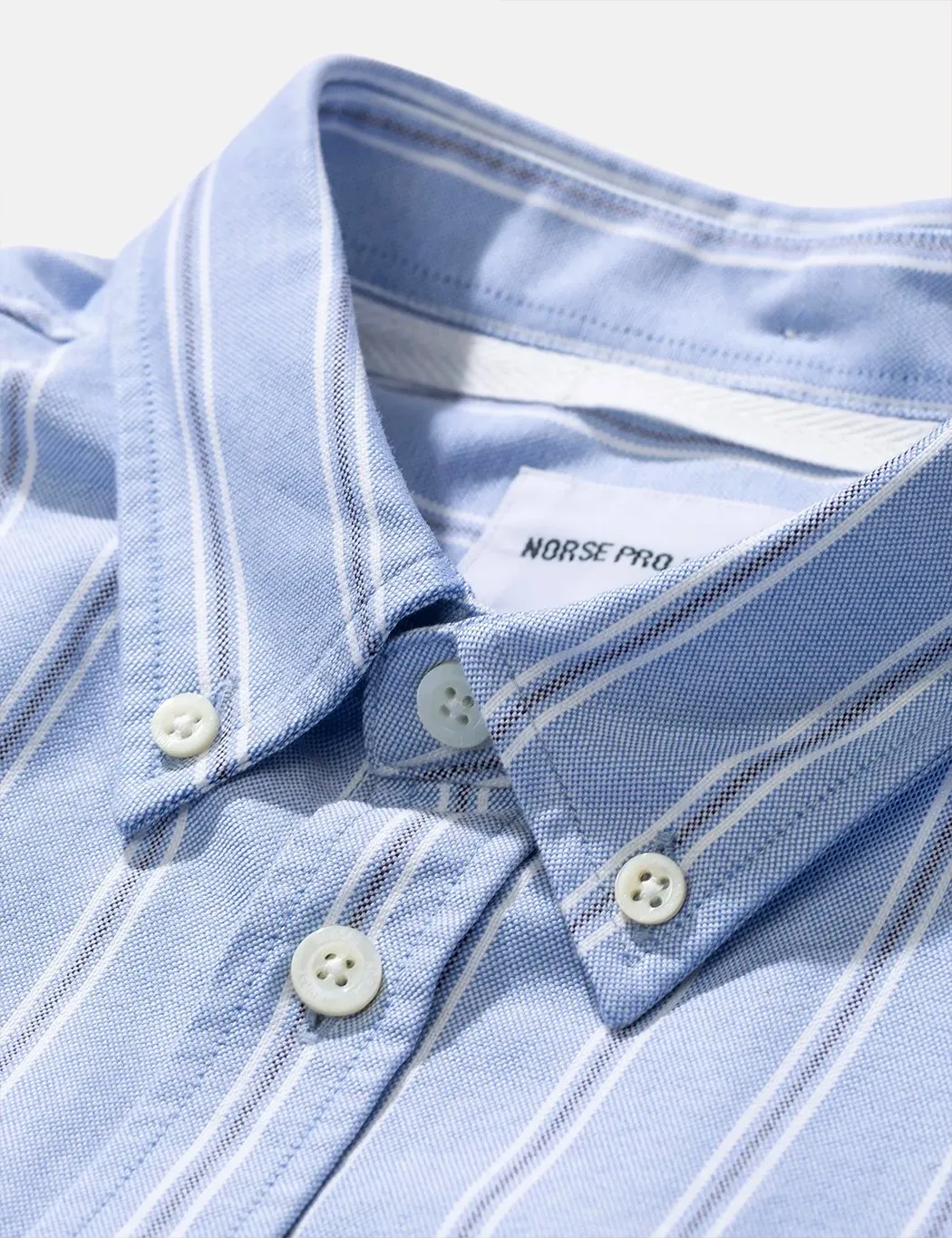 Norse Projects Anton Oxford Shirt (Multi Stripe) - Pale Blue