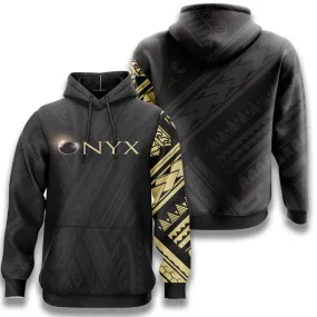 Onyx Mens Hoodie - Tribal Vegas Gold