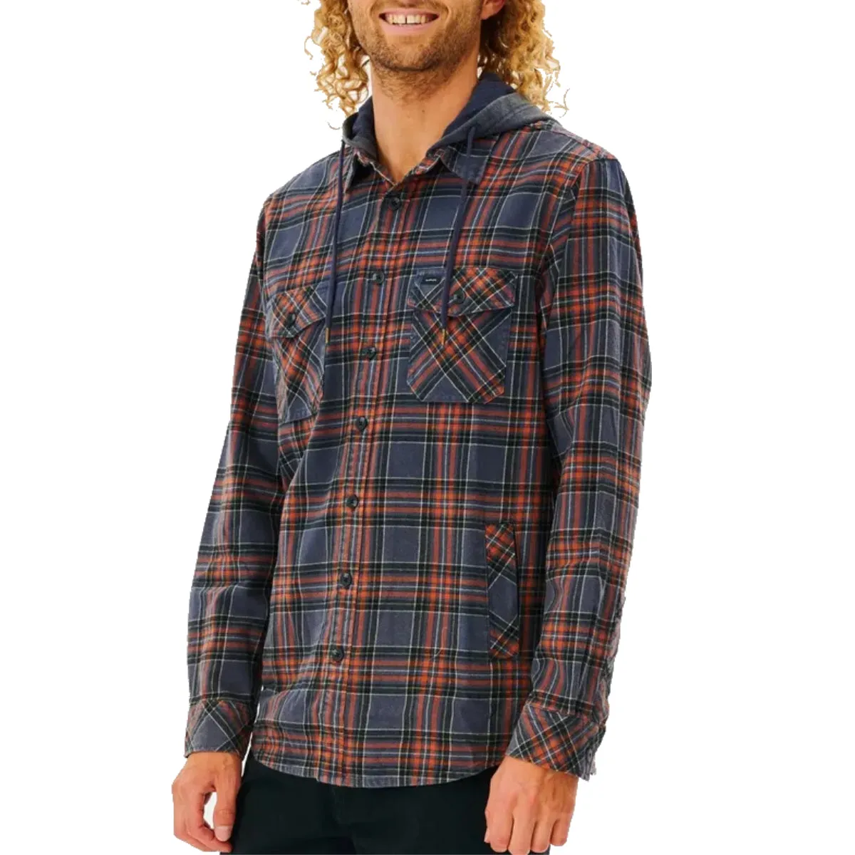 Rip Curl Ranchero Hooded Long Sleeve Flannel Shirt