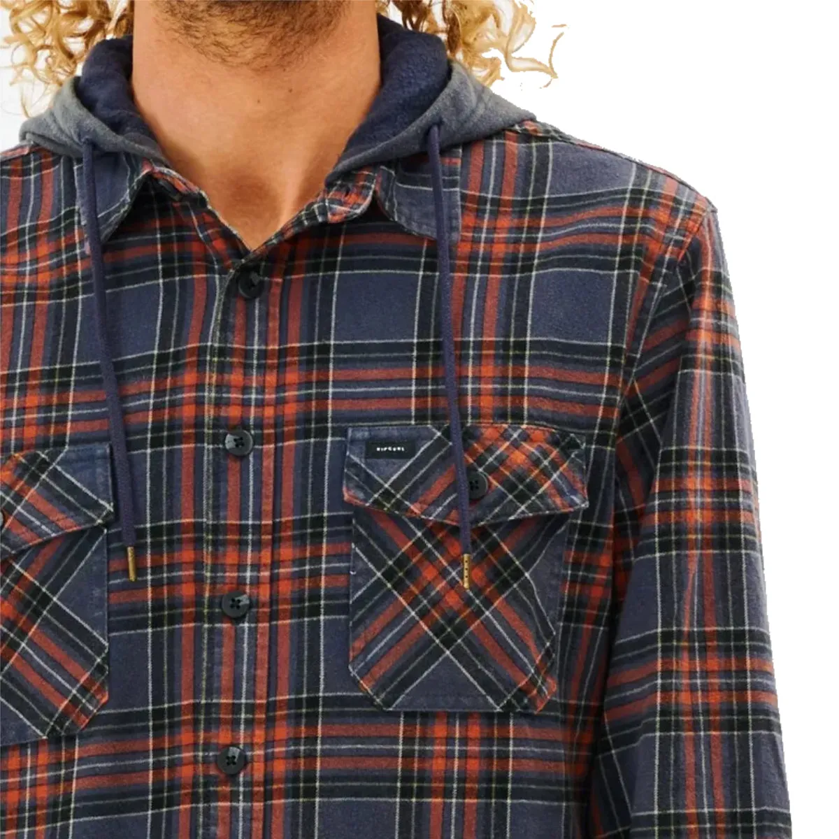 Rip Curl Ranchero Hooded Long Sleeve Flannel Shirt