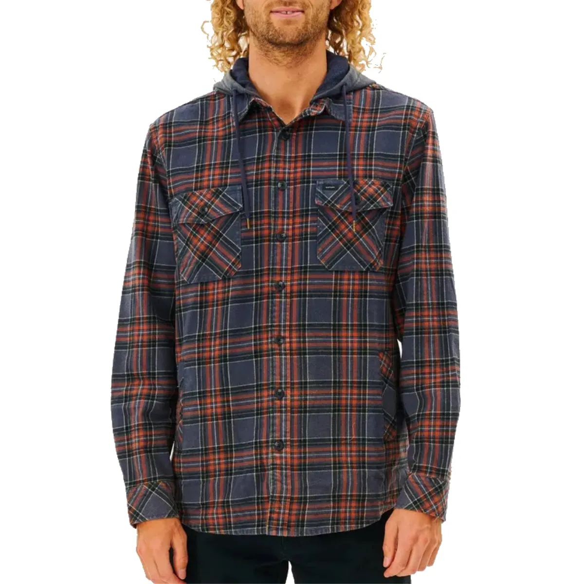 Rip Curl Ranchero Hooded Long Sleeve Flannel Shirt