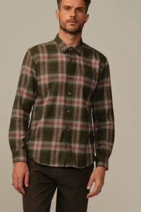 Road To Nowhere Men's Flannel Wine Plaid