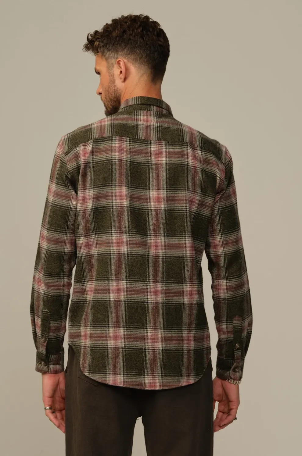 Road To Nowhere Men's Flannel Wine Plaid