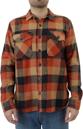 RVCA Heavyweight Brushed Cotton Flannel Shirt - Rustic Red