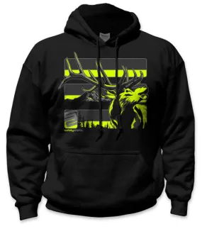 SafetyShirtz Men's Elk Graphic Hoodie_Black/Yellow