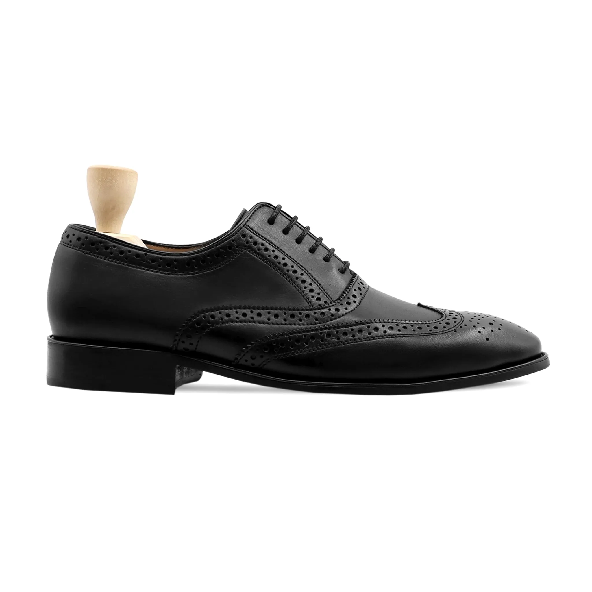 Scol - Men's Black Calf Leather Oxford Shoe