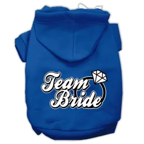 Team Bride Screen Print Pet Hoodies Blue Size Lg (14)