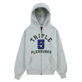 Triple 5 Soul x Pleasures 555 Applique Zip Up Hoodie