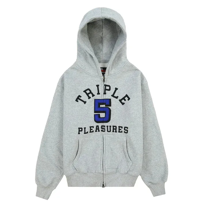 Triple 5 Soul x Pleasures 555 Applique Zip Up Hoodie