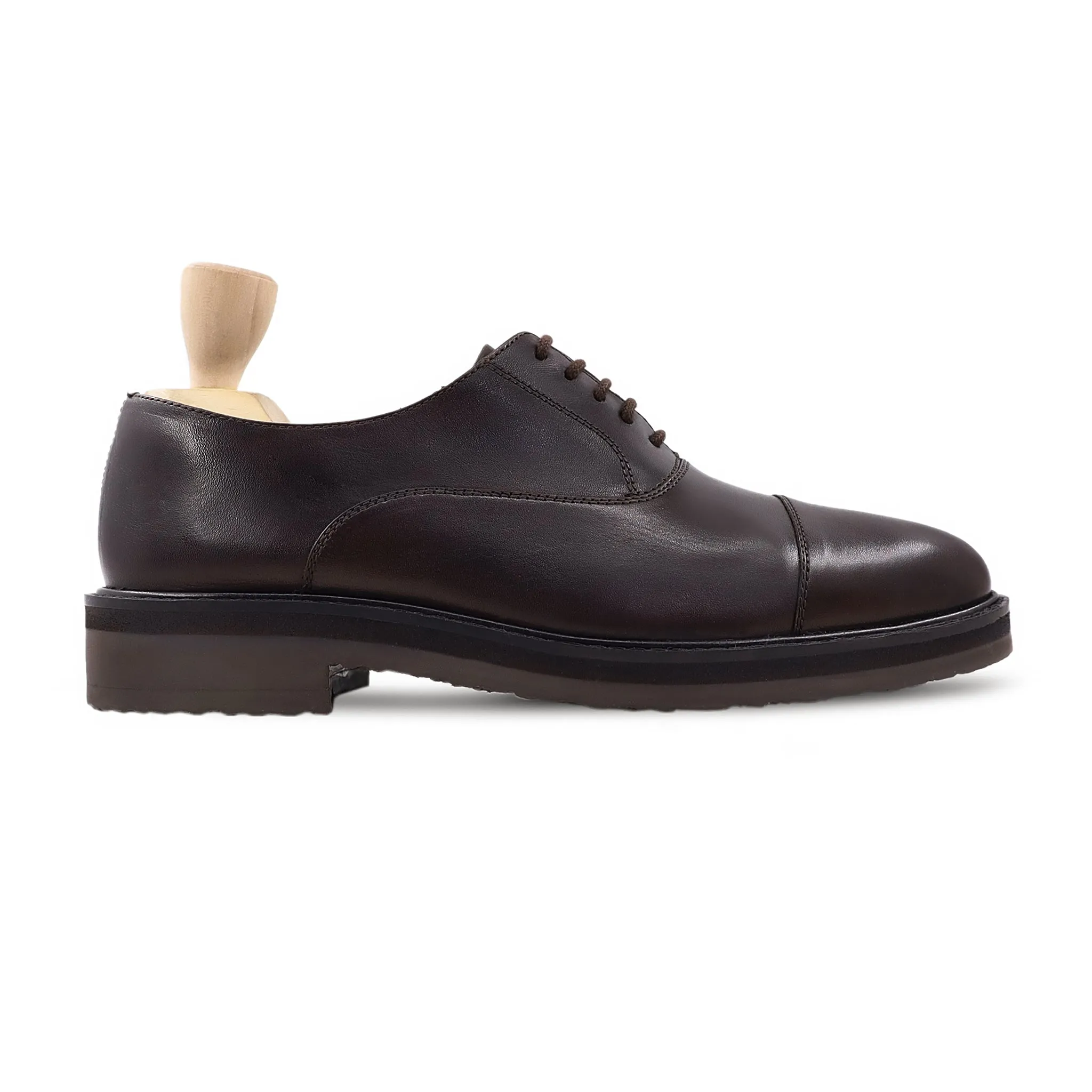 Yildiz - Men's Dark Brown Calf Leather Oxford Shoe